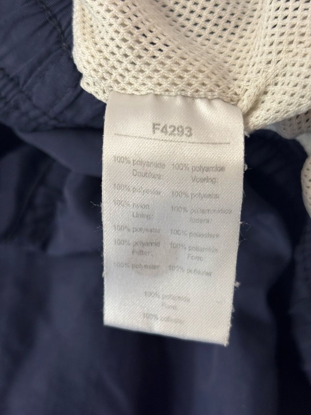 Lacoste Swim Trunks Shorts Mens XL Navy Blue Mesh Lined Drawstring Croc Logo - Picture 12 of 13